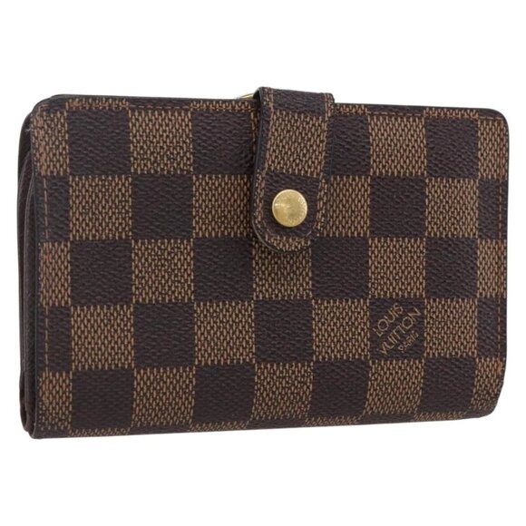 Authentic LOUIS VUITTON Damier Ebene Portefeuille Viennois Wallet bst288-120225 - Picture 1 of 16